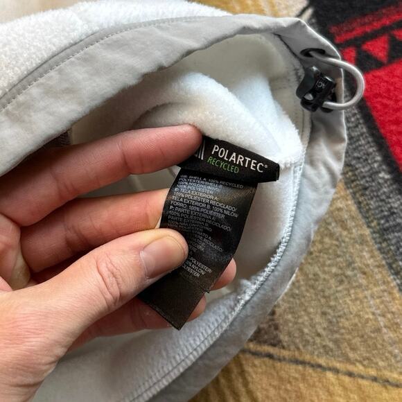 The North Face White Denali Fleece Hooded Full Zip Jacket Women's Size XL - Picture 5 of 12